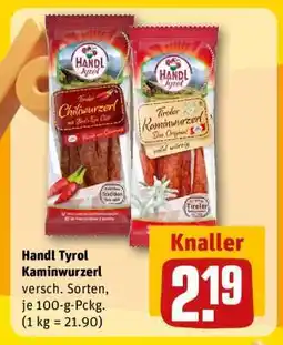 REWE Handl Tyrol Kaminwurzerl Angebot