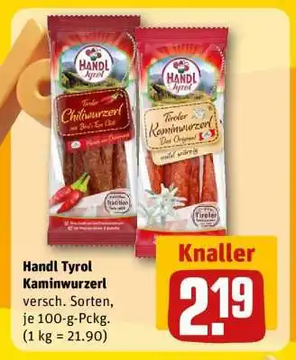 REWE Handl Tyrol Kaminwurzerl Angebot