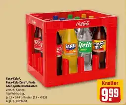 REWE Coca-Cola*, Coca-Cola Zero*, Fanta oder Sprite Mischkasten Angebot