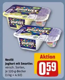 REWE Nestlé Joghurt mit Smarties Angebot