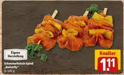 REWE Schweinefleisch-Spieß „Butterfly“ Angebot