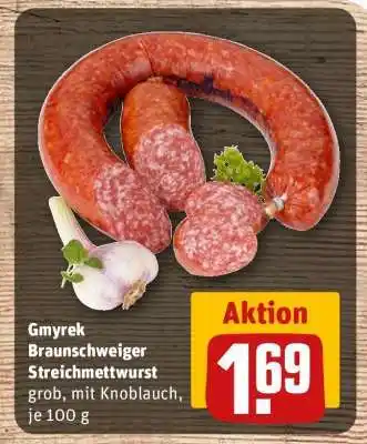 REWE Gmyrek Braunschweiger Streichmettwurst Angebot