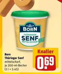 REWE Born Thüringer Senf mittelscharf Angebot