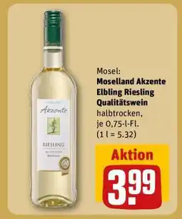 REWE Moselland Akzente Elbling Riesling Qualitätswein Angebot