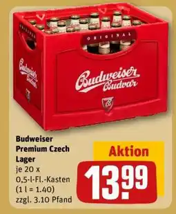 REWE Budweiser Premium Czech Lager Angebot