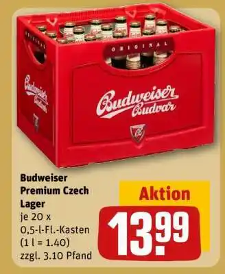REWE Budweiser Premium Czech Lager Angebot