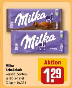 REWE MILKA Schokolade Angebot