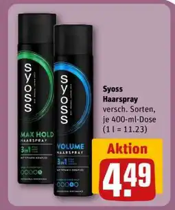 REWE SYOSS Haarspray Angebot