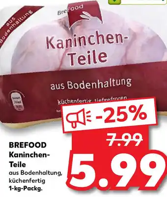 Kaufland BreFood Kaninchen Teile 1kg Packg. Angebot