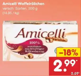 Netto Marken-Discount Amicelli Waffelröllchen Angebot