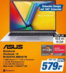expert Techno Land ASUS Notebook Vivobook 16 M1605YA-MB497W Angebot