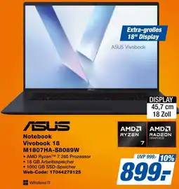 expert Techno Land ASUS Notebook Vivobook 18 M1807HA-S8089W Angebot