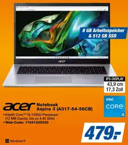 expert Techno Land acer Notebook Aspire 3 (A317-54-56CB) Angebot
