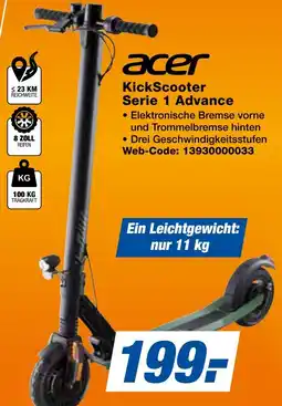 expert Techno Land acer KickScooter Serie 1 Advance Angebot