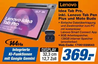 expert Techno Land Lenovo Idea Tab Pro, inkl. Lenovo Tab Pen Plus und Moto Buds Angebot