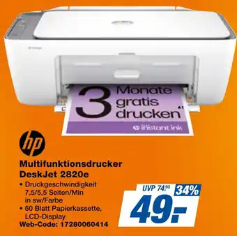 expert Techno Land hp Multifunktionsdrucker DeskJet 2820e Angebot