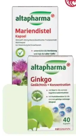 Rossmann Altapharma Mariendistel Kapsel Angebot