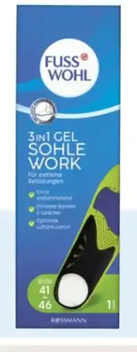 Rossmann Fusswohl 3in1 Gel Sohle Angebot