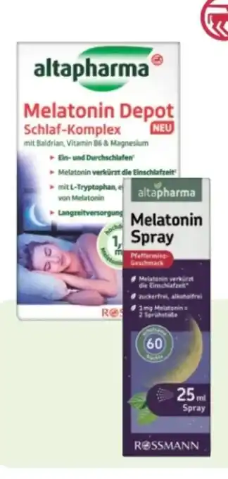 Rossmann Altapharma Melatonin Depot Schlaf Komplex Angebot