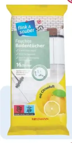 Rossmann Flink & Sauber Feuchte Bodentücher Citrus Angebot