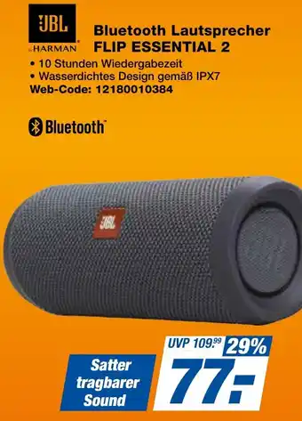 expert Techno Land JBL Bluetooth Lautsprecher FLIP ESSENTIAL 2 Angebot