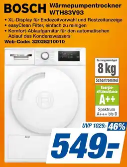 expert Techno Land BOSCH Wärmepumpentrockner WTH83V93 Angebot