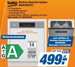 expert Techno Land beko Einbau-Geschirrspüler BG840EXTI Angebot