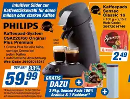 expert Techno Land PHILIPS Kaffeepad-System CSA220/60 Original Plus Premium Angebot
