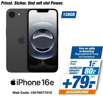 expert Techno Land Apple iPhone 16e Angebot