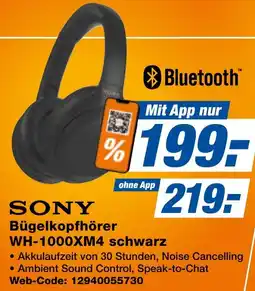 expert Techno Land SONY Bügelkopfhörer WH-1000XM4 schwarz Angebot