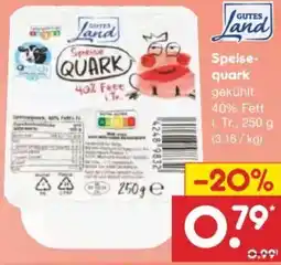 Netto Marken-Discount GUTES Land Speisequark Angebot
