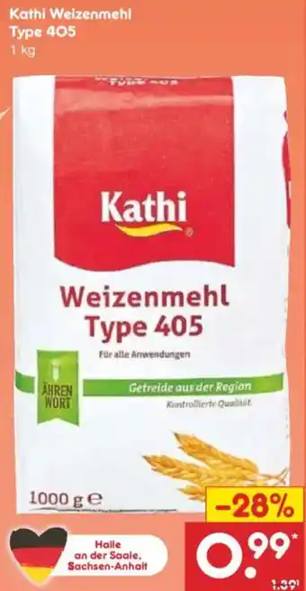 Netto Marken-Discount Kathi Weizenmehl Type 405 Angebot