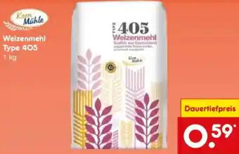 Netto Marken-Discount Korn Mühle Weizenmehl Type 405 Angebot