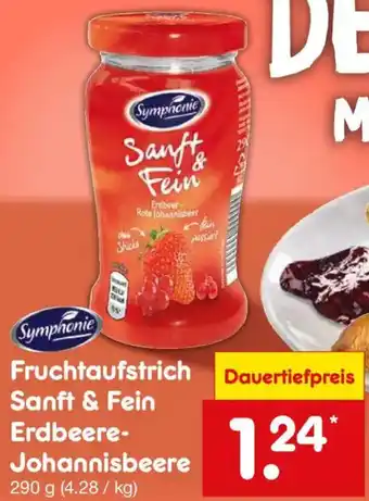 Netto Marken-Discount Symphonie Fruchtaufstrich Sanft & Fein Erdbeere Johannisbeere Angebot