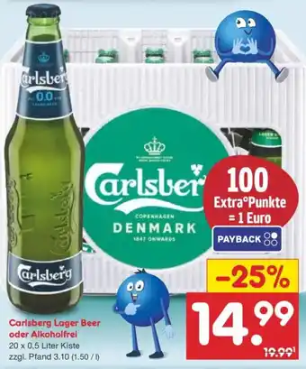 Netto Marken-Discount Carlsberg Lager Beer oder Alkoholfrei Angebot