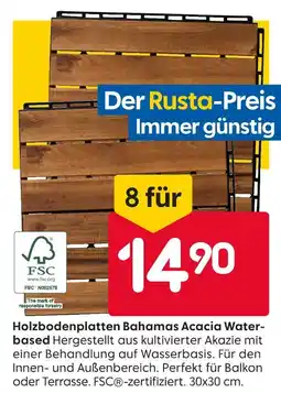 Rusta Rusta holzbodenplatten bahamas acacia water-based Angebot