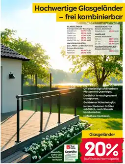 Rusta Hochwertige glasgeländer Angebot