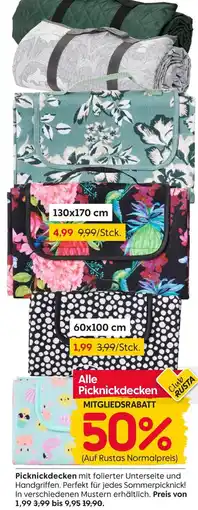 Rusta Picknickdecken Angebot
