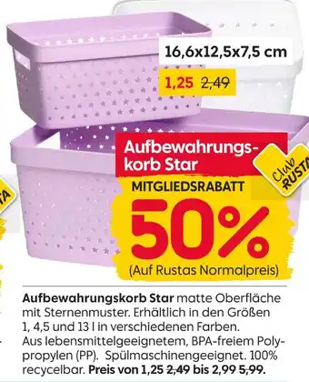 Rusta Aufbewahrungskorb star Angebot