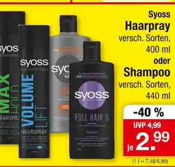 Zimmermann Syoss haarpray oder shampoo Angebot