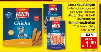 Zimmermann Rinti chicko kaustangen oder knusprige hähnchenstreifen Angebot