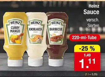 Zimmermann Heinz curry mango sauce oder knoblauch sauce oder barbecue sauce Angebot