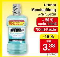 Zimmermann Listerine mundspülung Angebot