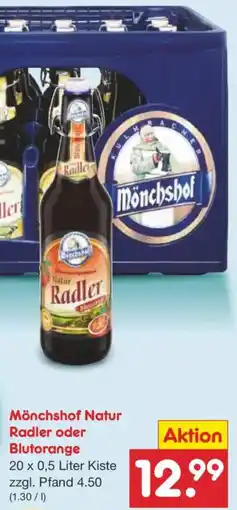 Netto Marken-Discount Mönchshof Natur Radler oder Blutorange Angebot