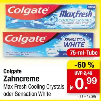 Zimmermann Colgate max fresh cooling crystals oder sensation white Angebot