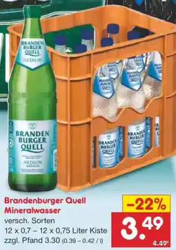 Netto Marken-Discount Brandenburger Quell Mineralwasser Angebot