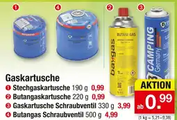 Zimmermann Gaskartusche oder butangas schraubventil Angebot