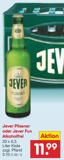 Netto Marken-Discount Jever Pilsener oder Jever Fun Alkoholfrei Angebot