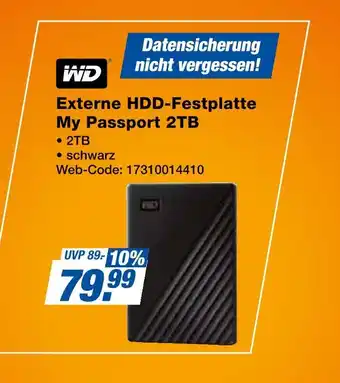 Expert Wd externe hdd-festplatte my passport 2tb Angebot