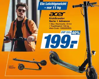 Expert Acer kickscooter serie 1 advance Angebot